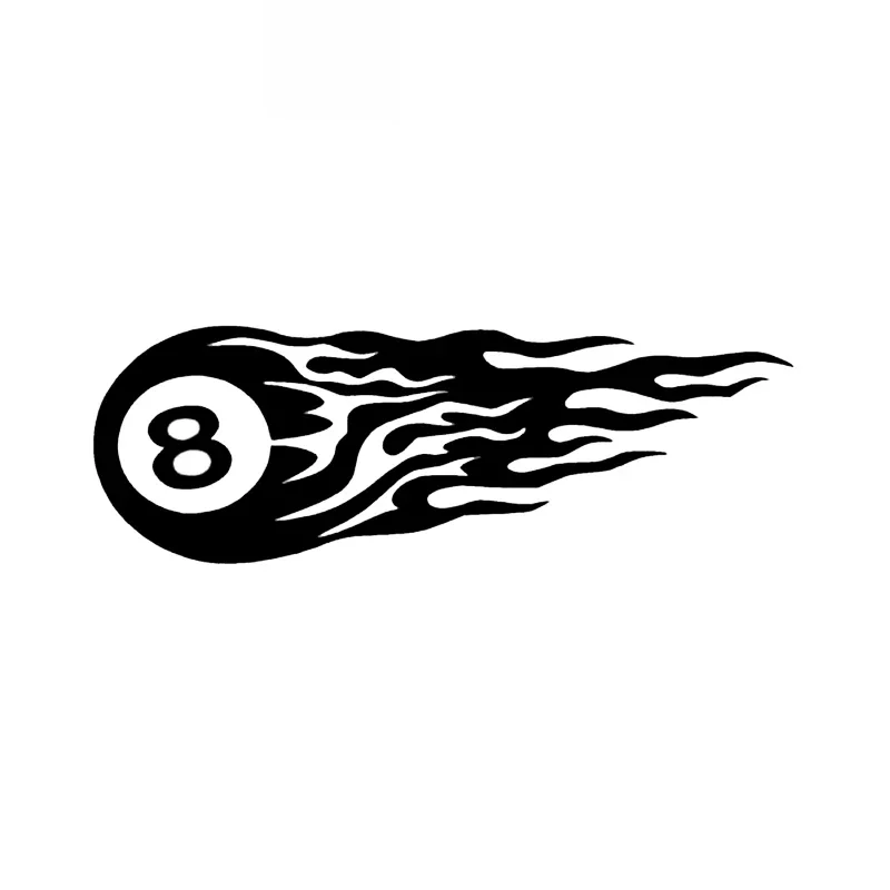 

Car Stickers Funny Beach Volleyball 8 NO. Ball PVC Flame Graphic Decoration Car Sticker Creative Waterproof Black/White,18cm*6cm