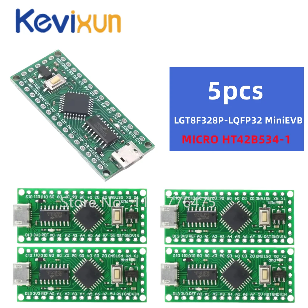 Imagem -05 - Micro Usb para Arduino Compatível com Atmega328 Nano V3.0 Lgt8f328p Ch340c Ht42b5341 Sop16 Lgt8f328p-lqfp32 Minievb Tipo-c