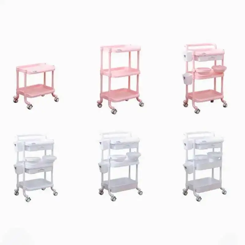 

Salon Tool Special Storage Trolley Trolley Beauty Nail Art Eyelash Hairdressing Trolley with Wheels Tattoo Barber Shop Mobile