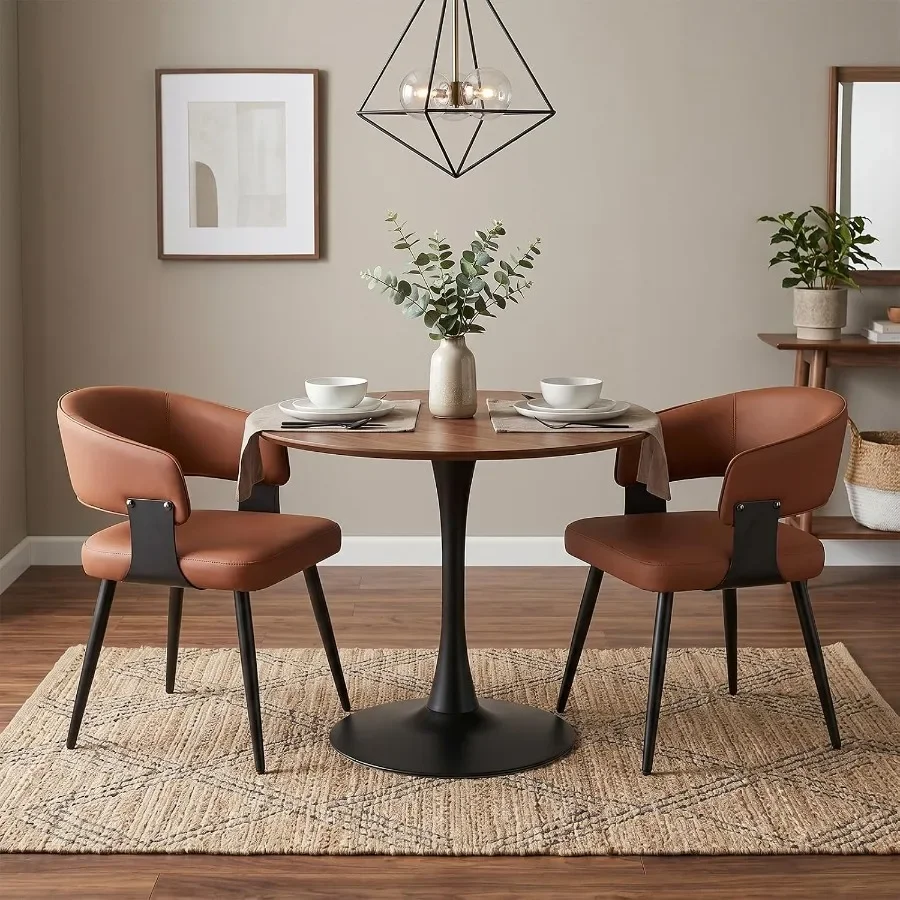 Dining Chairs, Modern Faux Leather Kitchen Chairs