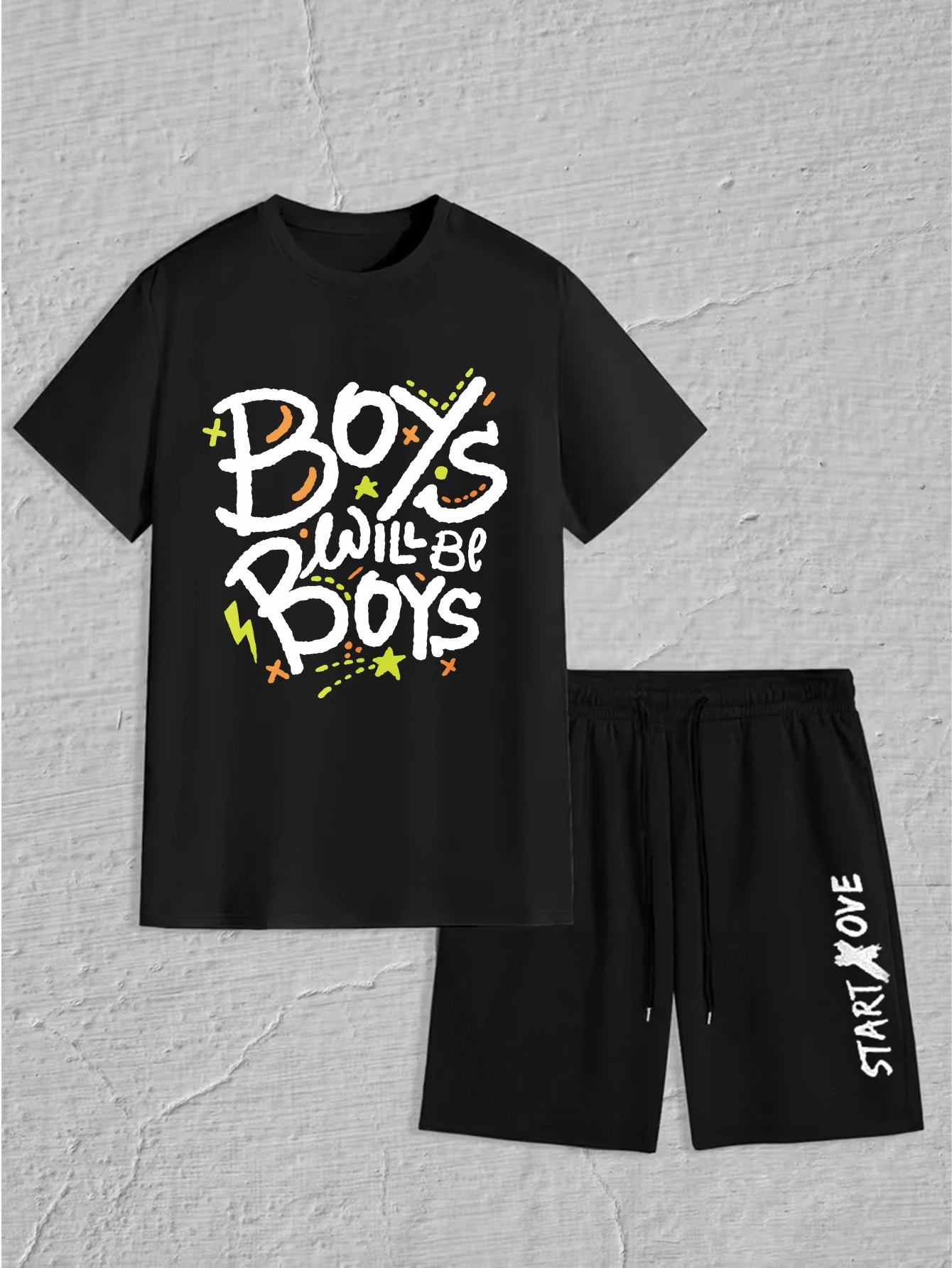 

Мужской комплект 2025 летний мужской комплект с круглым вырезом, спортивные новые мужские комплекты с графикой, мужские костюмы, комплект одежды с принтом