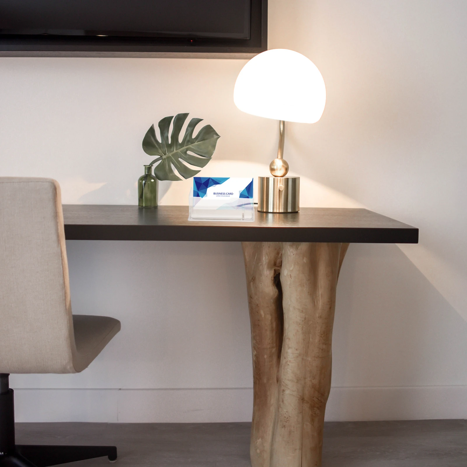 

4Pcs Clear Acrylic Name Pictures Storage Box Multipurpose Organizer Practical Simple Compact Design Office Supplies