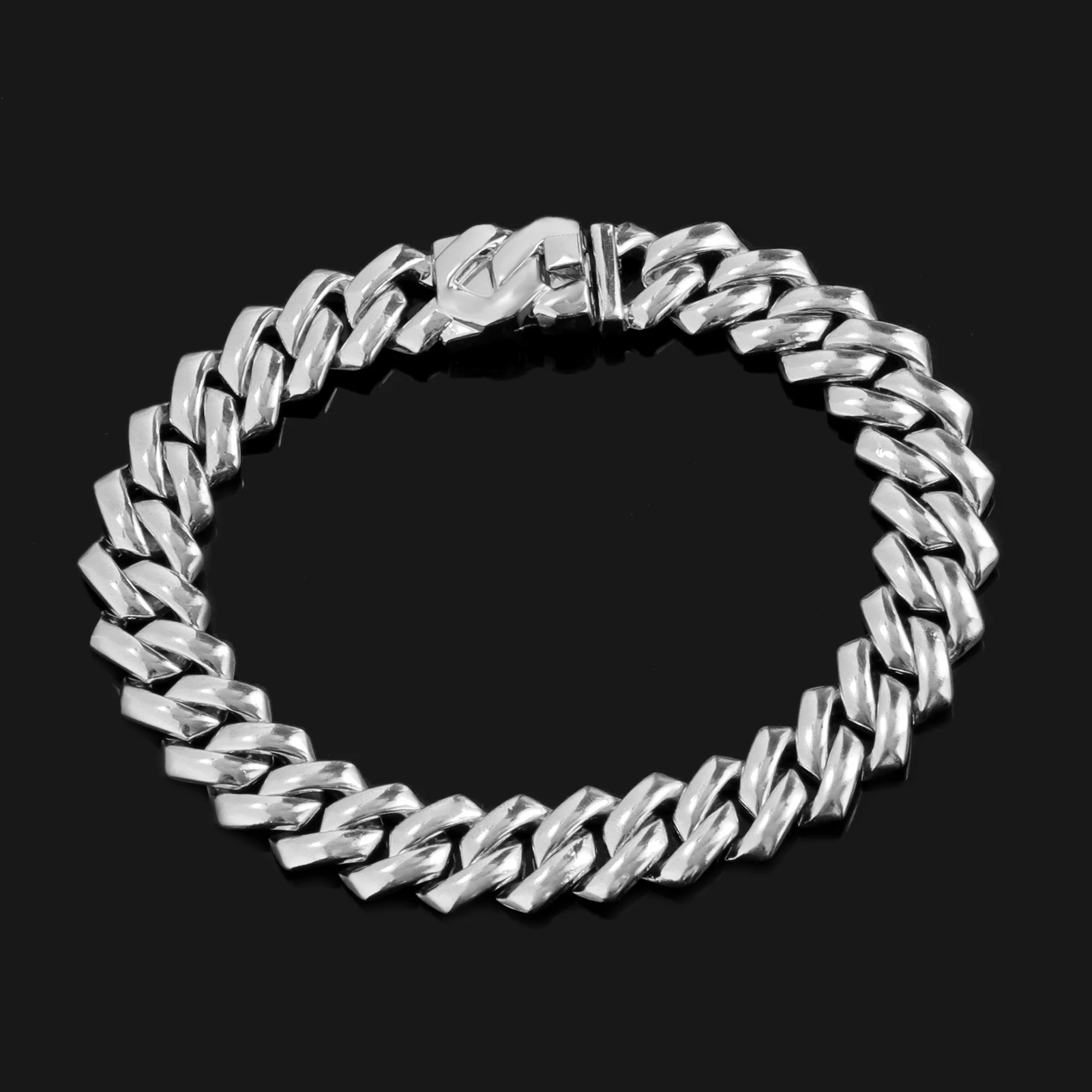 2023 Fashion 14MM Chunky Cuban Anklet Bracelet For Women Gold Silver Color Rhombus Cuban Link Chain Anklets Summer Beach Jewelry