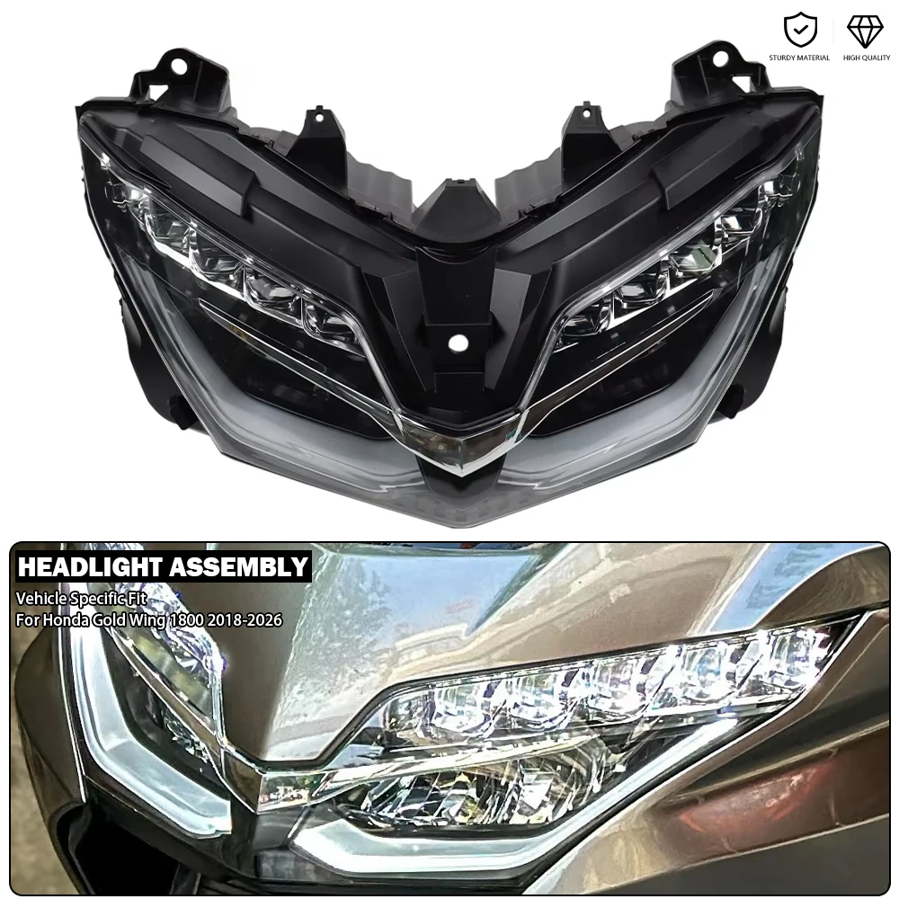 

Motorcycle LED Headlight Assembly OME Head Lights Front Headlamp Fits For Honda Goldwing GL1800 DCT Gold Wing GL 1800 2018-2024