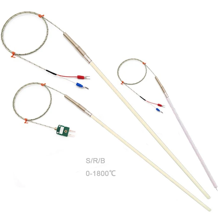 

Hot OEM 6mmx100mm 1600 Degree Small Platinum Handle S Type Thermocouple High Temperature PtRh Sensorfor Muffle Furnace Kiln