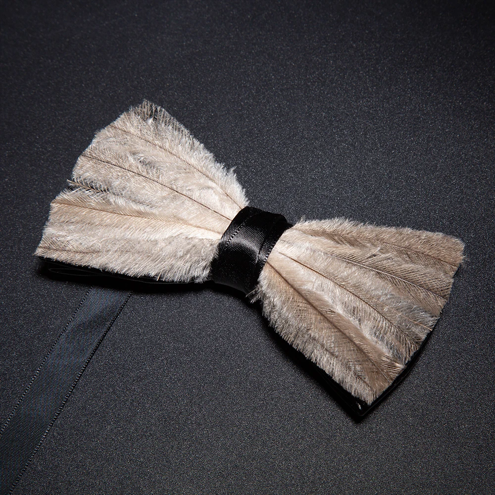 JEMYGINS Neue Design männer Hochzeit Fliege Mode Handgemachte Feder BowTie Geschenk für Geburtstag Party Männer Fliege Anzug Zubehör – Detail 13
