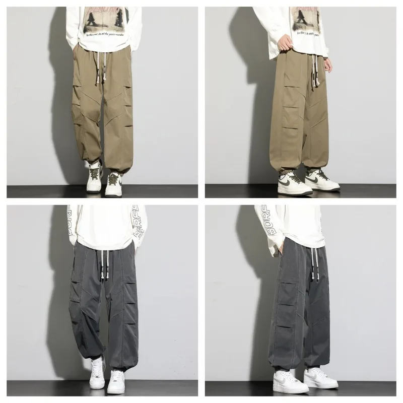 

Мужские спортивные брюки для бега и фитнеса, свободные, широкие, удобные, универсальные, модные, на все сезоны