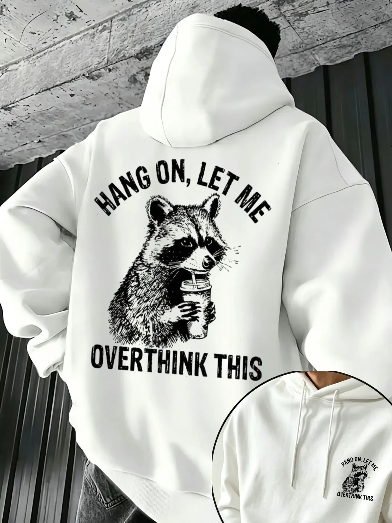 Men's Funny Raccoon Sports Hoodie 