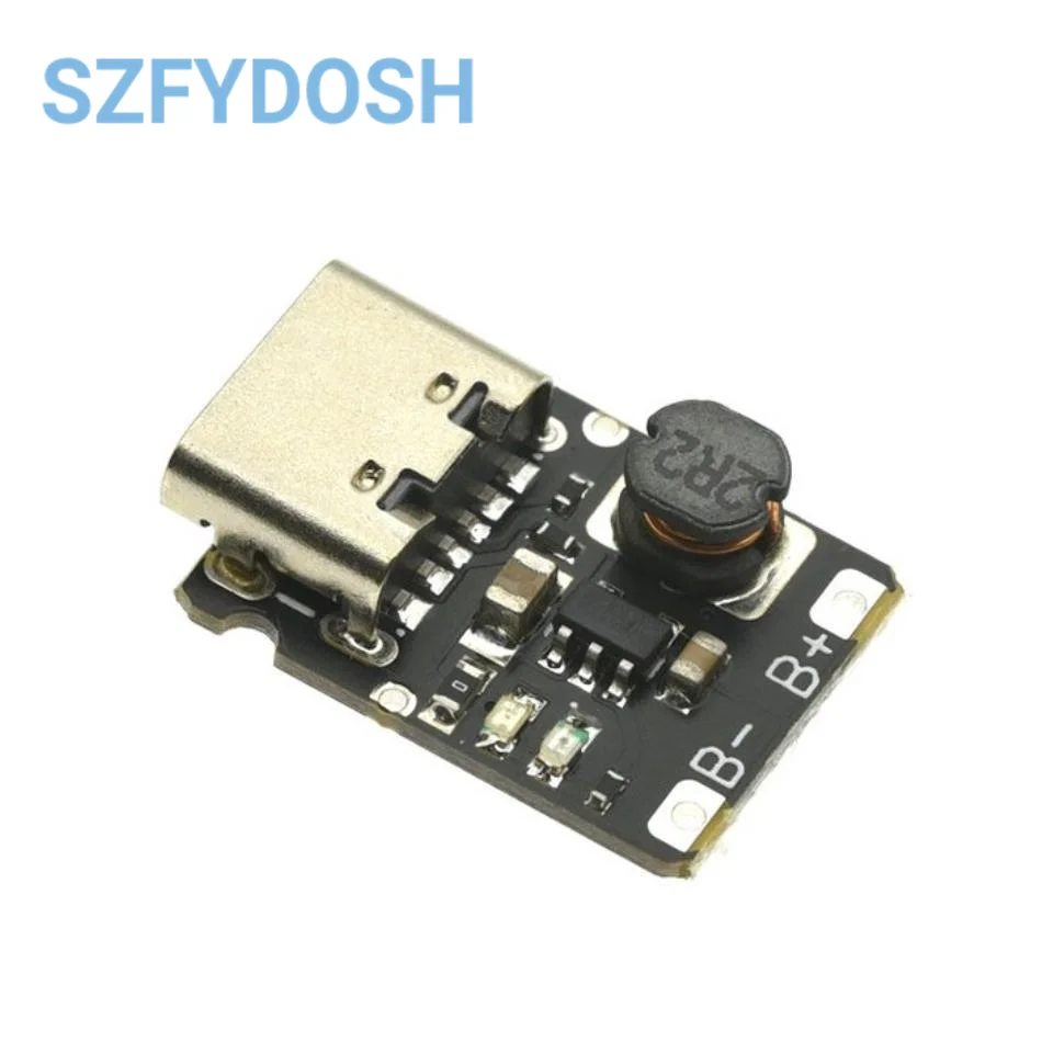 Type-C 5V charge discharge integrated module 3.7V 4.2V 18650 lithium battery charging boost power board protection