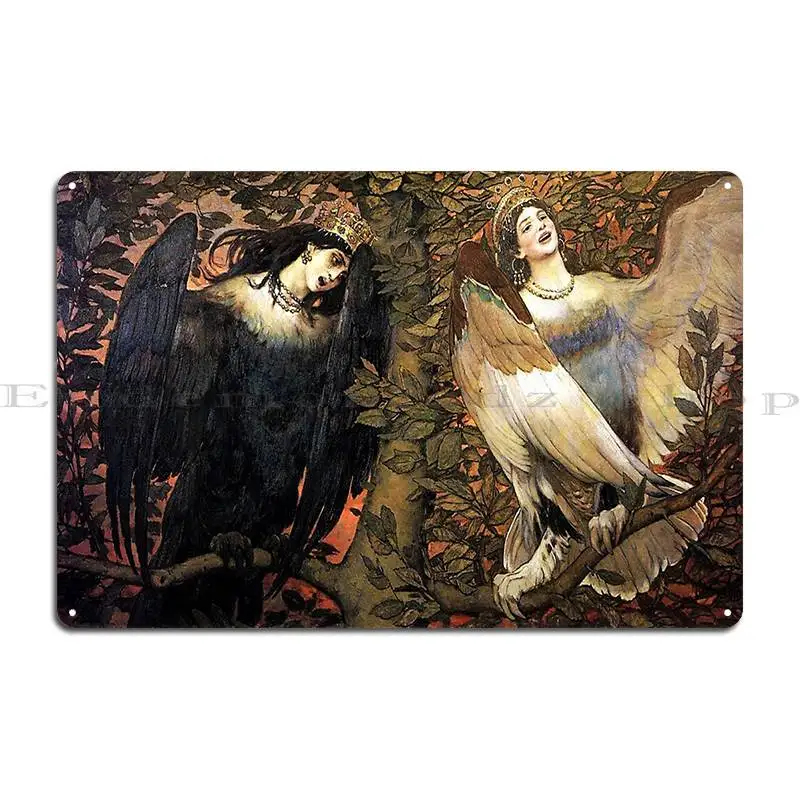 Joy And Sorrow Viktor Vasnetsov Metal Plaque Plates Designs Cinema Personalized Decoration Tin Sign Poster