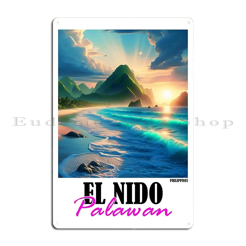 Shirteeverse 3 El Nido Palawan Philippines Metal Plaque Poster Pub Personalized Club Club Party Tin Sign Poster