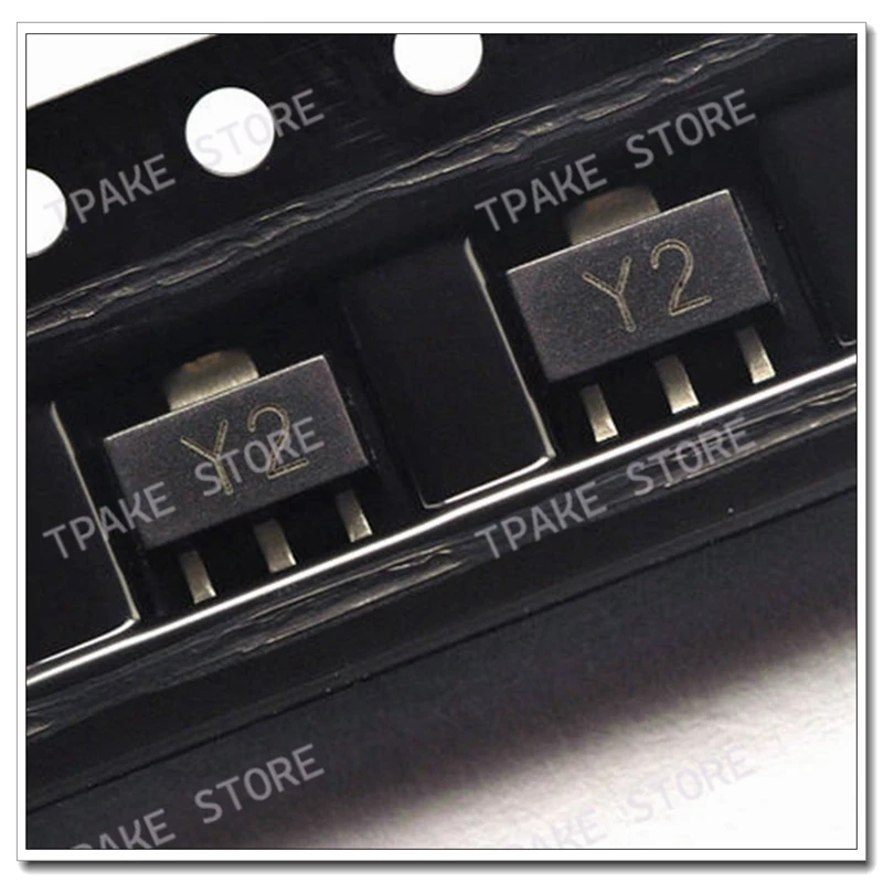 10PCS SS8550 Y2 1.5A/25V PNP Double S High Current  SOT-89 SMD CHIP Transistor
