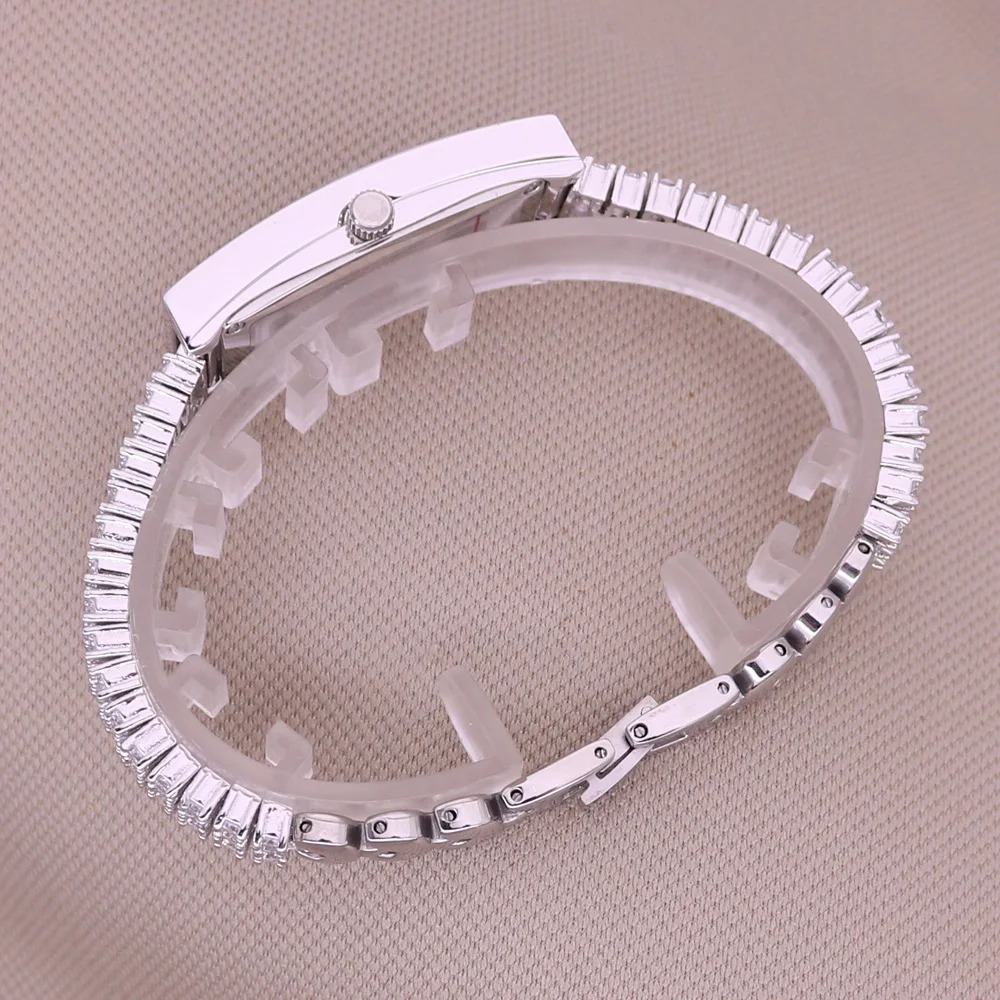 Cubic Zircon Women\'s Watch Royal Crown Hours Clock Fine Dress Wedding Jewelry Twining Long Bracelet Luxury Crystal Girl Gift Box