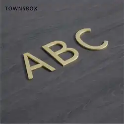 Original Nordic Simple Creative Brass Numbers English Letters Home Number Plate Wall Decoration