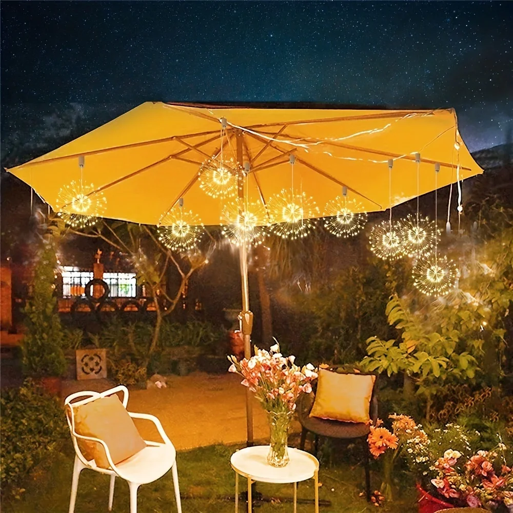 Solar Fireworks Lights 480 LED Solar Starburst Party Lights Christmas Decorative Lights For Patio Umbrellas Garden Halloween