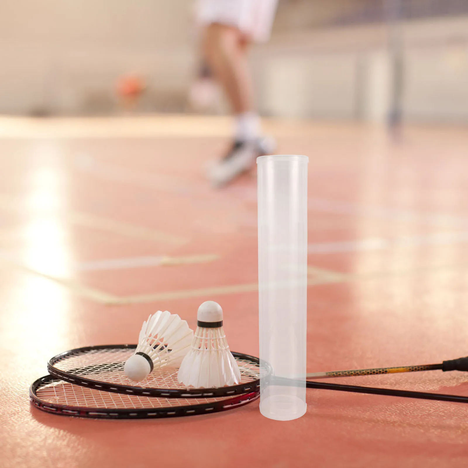 كرة الريشة أنبوب منظم حاوية تخزين شفافة غطاء حامل حافظة في الهواء الطلق داخلي الكرات تخزين أنبوب التدريب