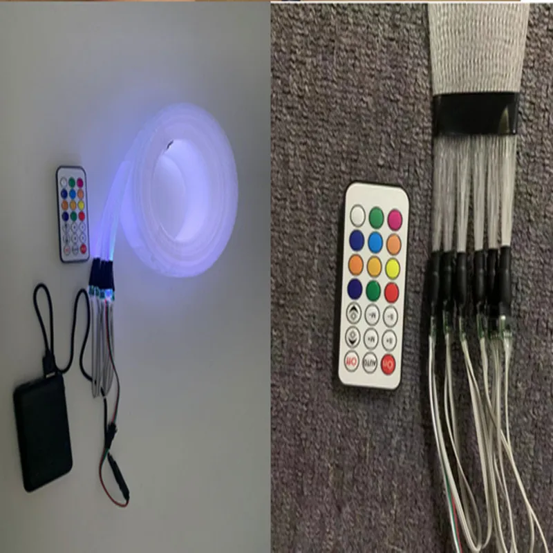 5M RGB LED elastyczna wstążka 5V-12V siateczka światła jaśniejsze kolorowe Fita z włókna optyczne USB siatka świecąca DIY sufit — zdjęcie 6