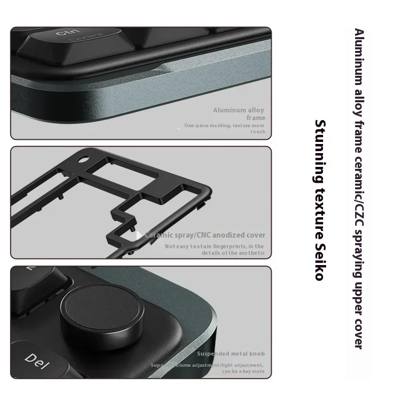 Kzzi i75 Mechanical Keyboar Gasket/Top Custom Dwarf Axis Wireless Tri-mode RGB Aluminum Office IPAD Business Keyboards PC