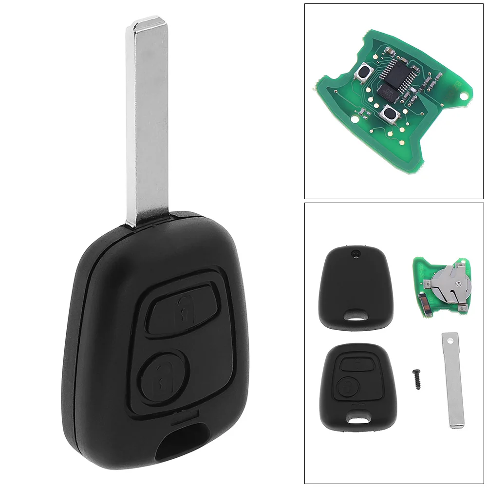 

433MHz 2 Buttons Keyless Uncut Flip Remote Key Fob with Chip and VA2 Blade Fit for Citroen C1 C2 C3 C4 Xsara Picasso 2000-2009