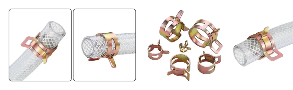 260 Stück 6-25mm Kraftstoffleitungs-Schlauchklemmen, Silikon-Vakuumschlauchklemmen, Stahl-Wasserrohrklammern, Farbige Verzinkte Ringklemmen – Detail 3