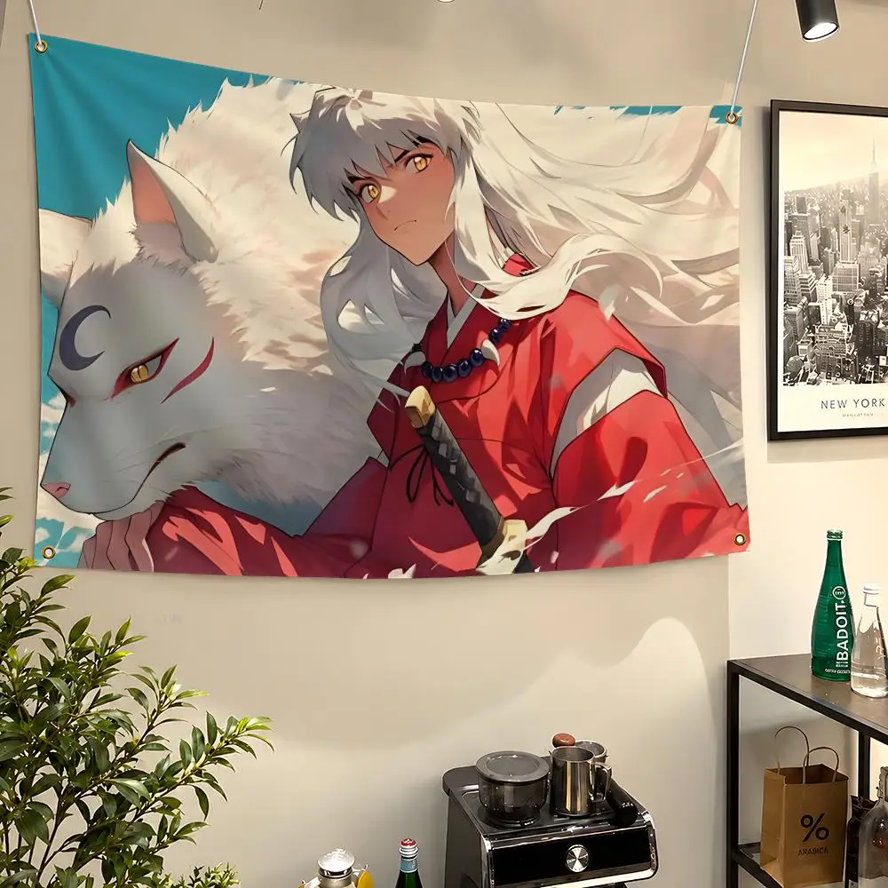 Anime Inuyasha Shikon Jewel Sengoku Flags Wall Hanging Flag Banners For Birthday Parties Outdoor Bedroom Dorm Room Decor