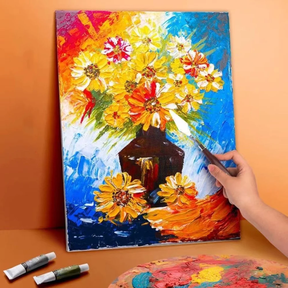 7Pcs/Set Stainless Steel Oil Painting Knives Artist Crafts Spatula Palette Knife Scraper Drawing Art Tools Stationery Supplies