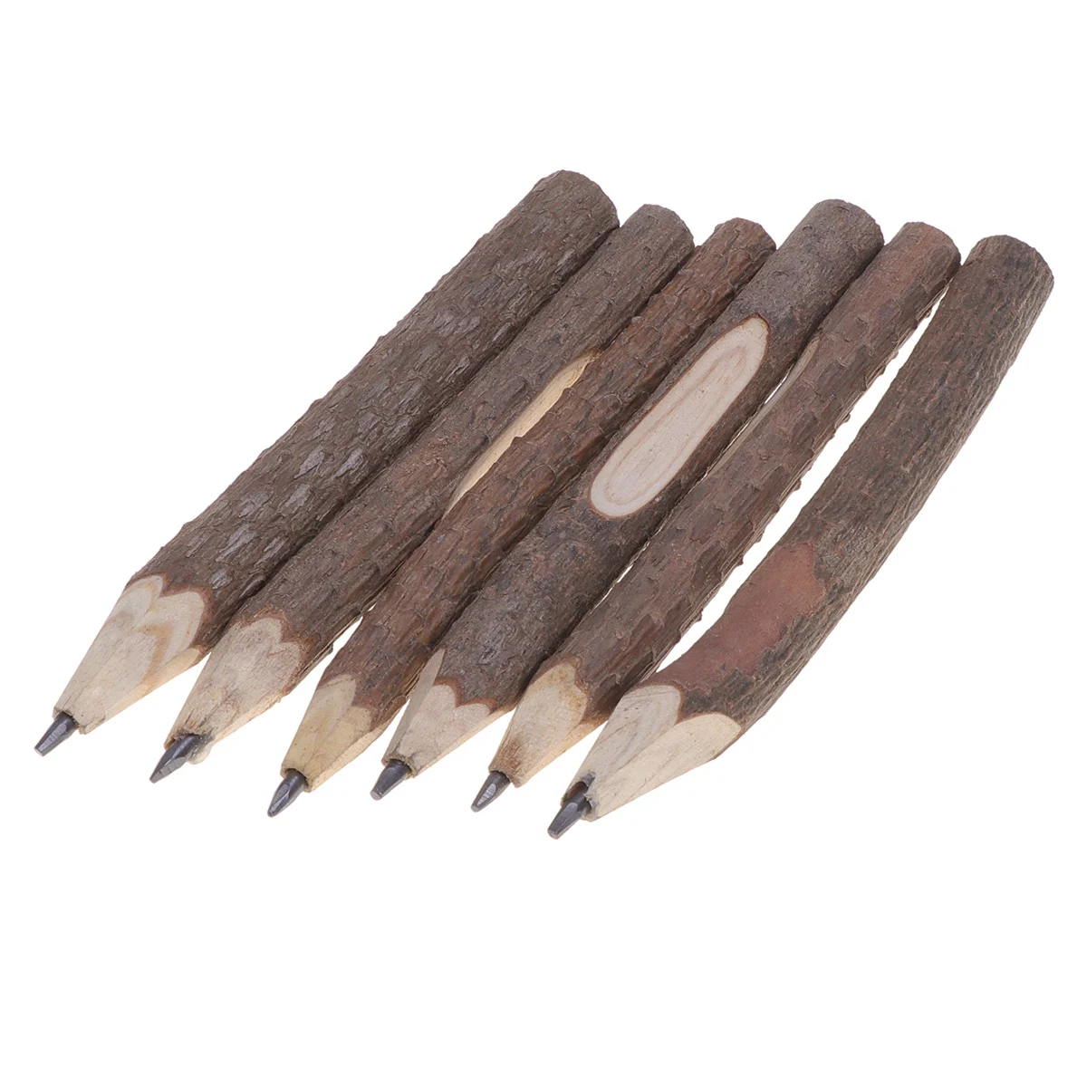 

6 PCS Real Tree Branch Pencil Pencils Bark Degradable Artist Sketch Wood Twig Wooden Bamboo Creative Gift Idea