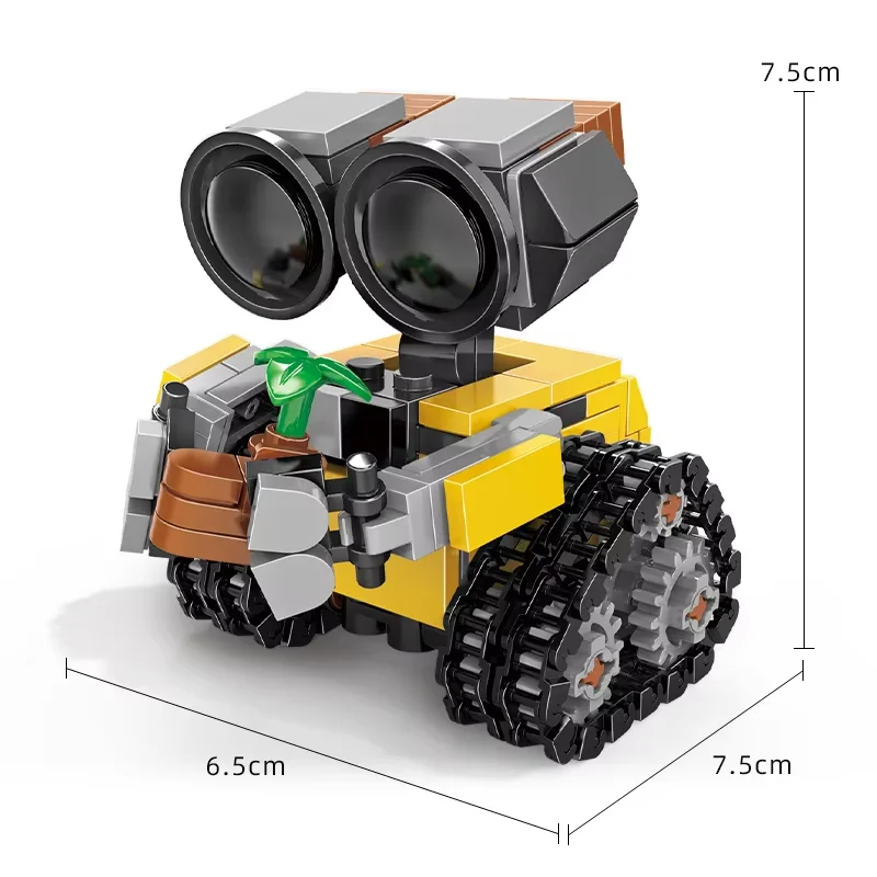 Space Mini Robot MOC Building Bricks Toys 217Pcs Tracked Bot Model Classic Movie Sci-Fi Blocks Adult Gifts view 6