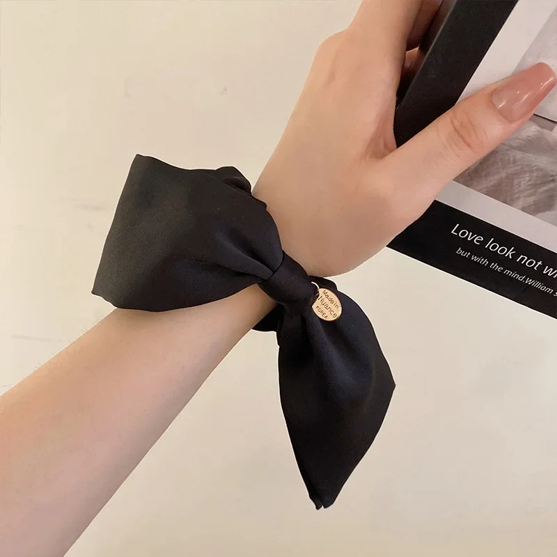 New Korean Bow Elastic Hair Bands Girls Elegant Hair Rope Ties Headwear Ladies Women Elegant Hair Accessories view 4