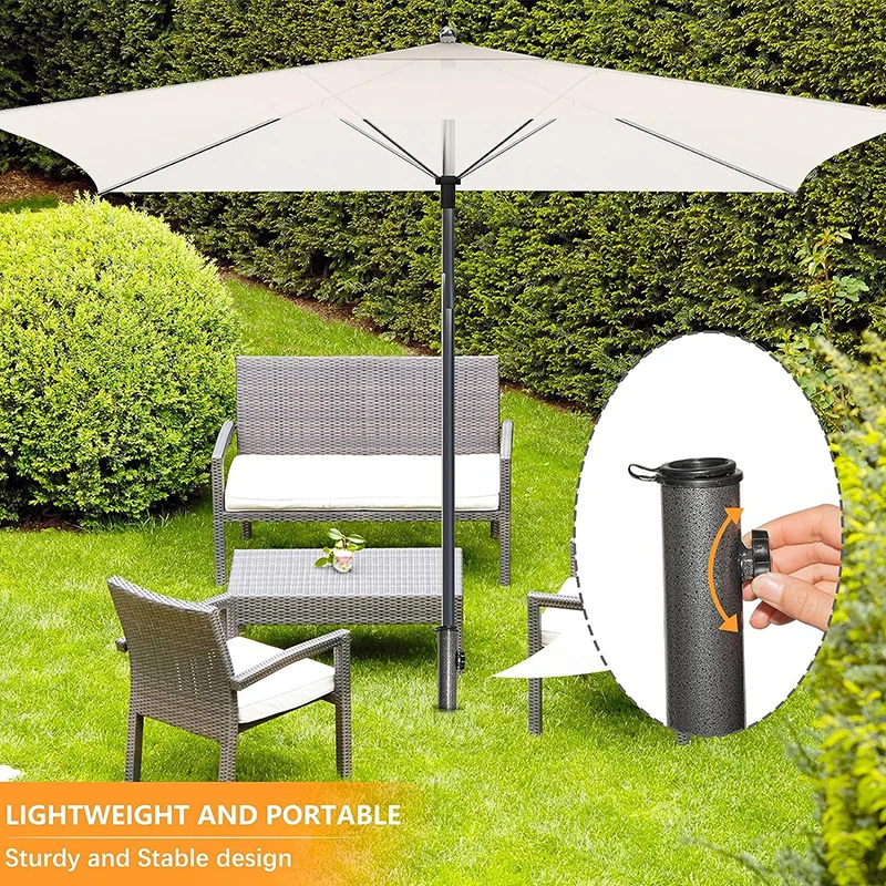 

Parasol Insert Umbrella Ground Auger Holder Grass Patio Base Stand Beach Sand Plug Steel Car Sun Shade