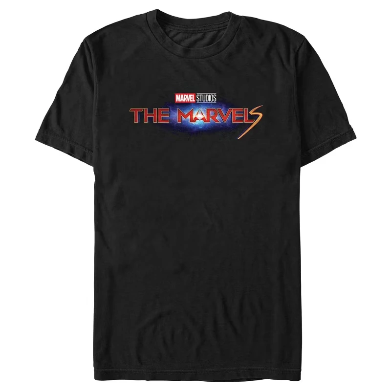 T-shirt da uomo con logo del film The Marvels T-shirt estiva ampia e traspirante da uomo e da donna