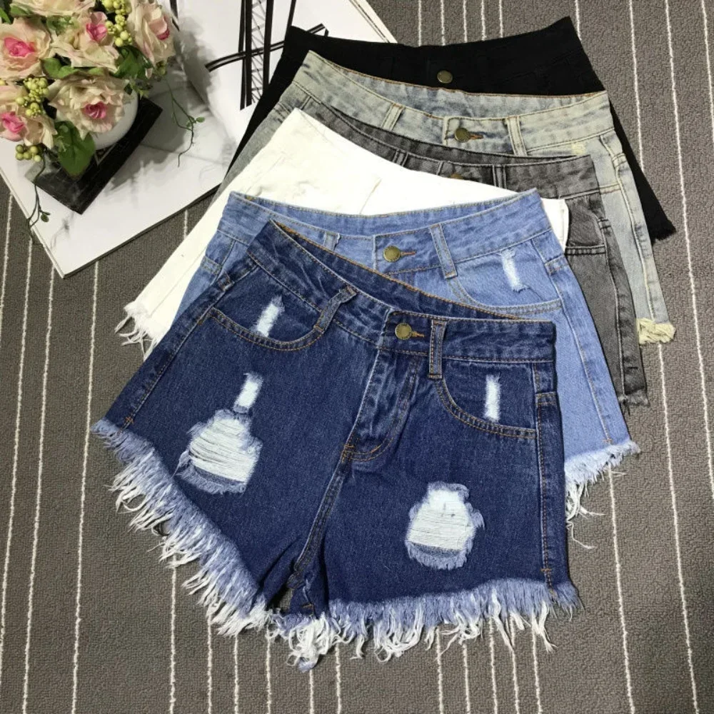 Short en Denim pour filles, ligne a, Sexy, mode femmes, poches ajourées, taille haute, jean court décontracté, Streetwear, pantalon Vintage Y2K