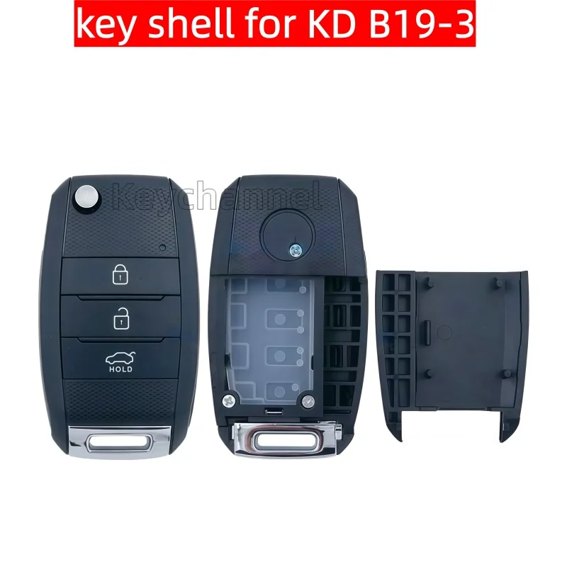 keystar 1pcs 3 Button KEYDIY B19-3 Remote Shell Universal Car Key Shell KD Wire Flip Remote Case No Key Blade Locksmith Tool