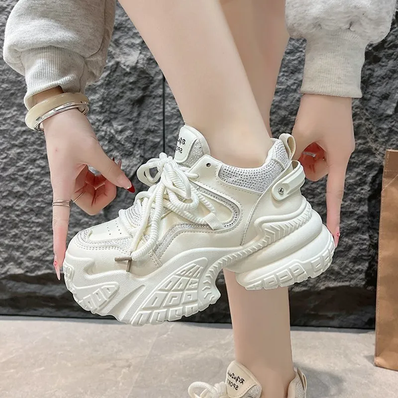 الفاخرة الربيع والخريف جديد حذاء نسائي كاجوال بلون منصة وحيد مكافحة SlipWedge كعب أحذية رياضية أحذية رياضية بوتاس دي موي