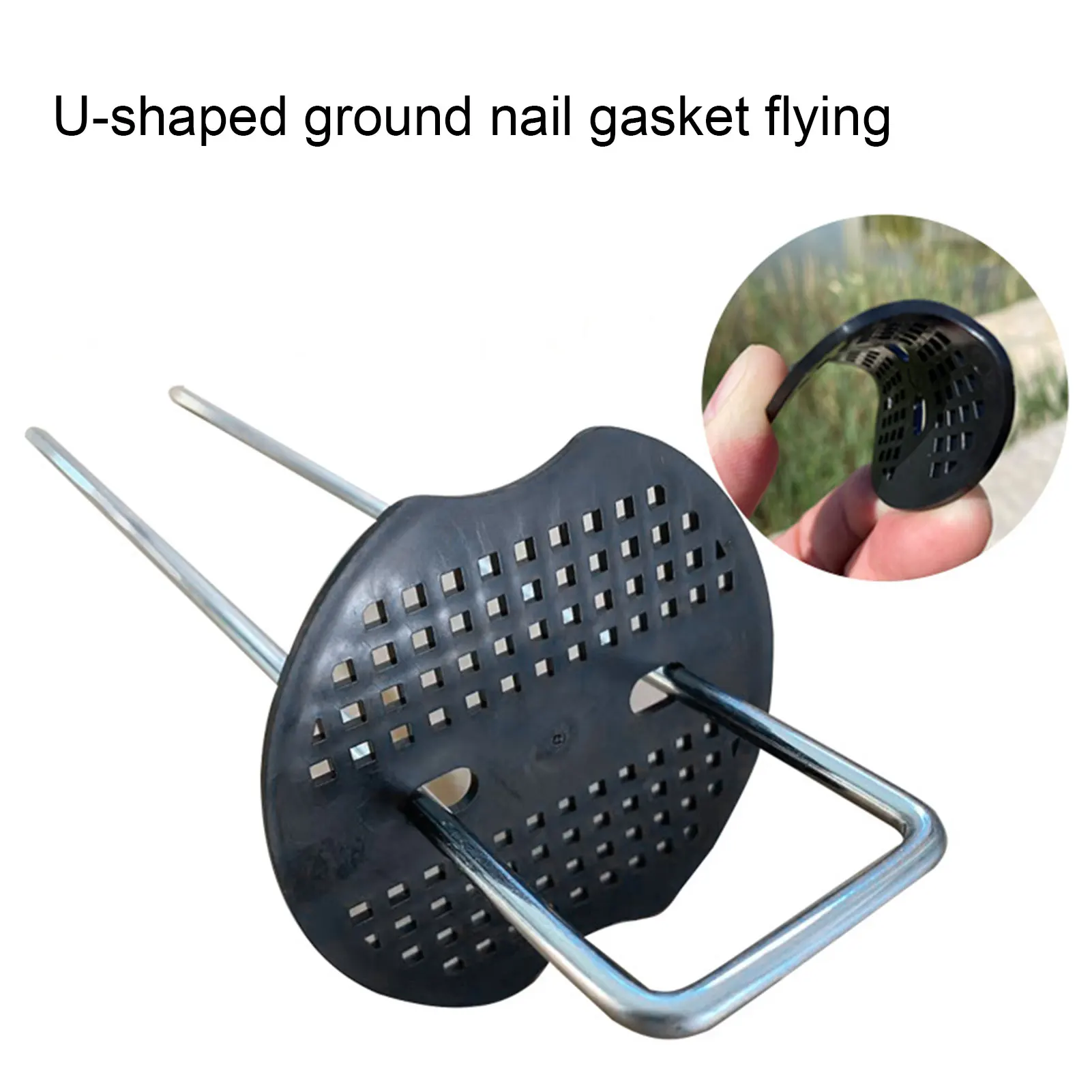 Garden Staples Plastic Buffers Fixing Items Easy Usage Pegs Gaskets for Lawn Fixed U-Shaped Nails