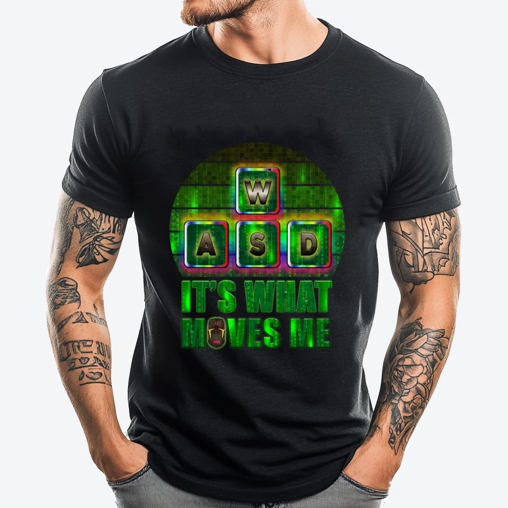 

Pc Gamer Wasd Keyboards Video Gaming Computer Nerd Men Clothes Man Harajuku Big And Tall Alphabet Tees