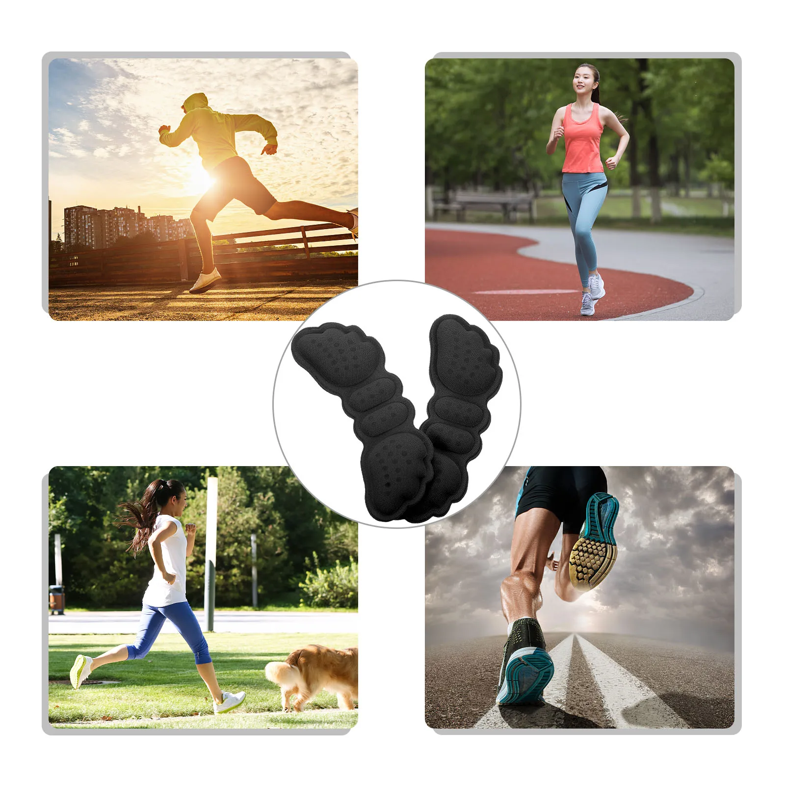 

Anti-Slip Heel Pads Thick Wear Resistant Foot Cushions Shoe Inserts For High Heels Blister Protection Foot Care Tool Back