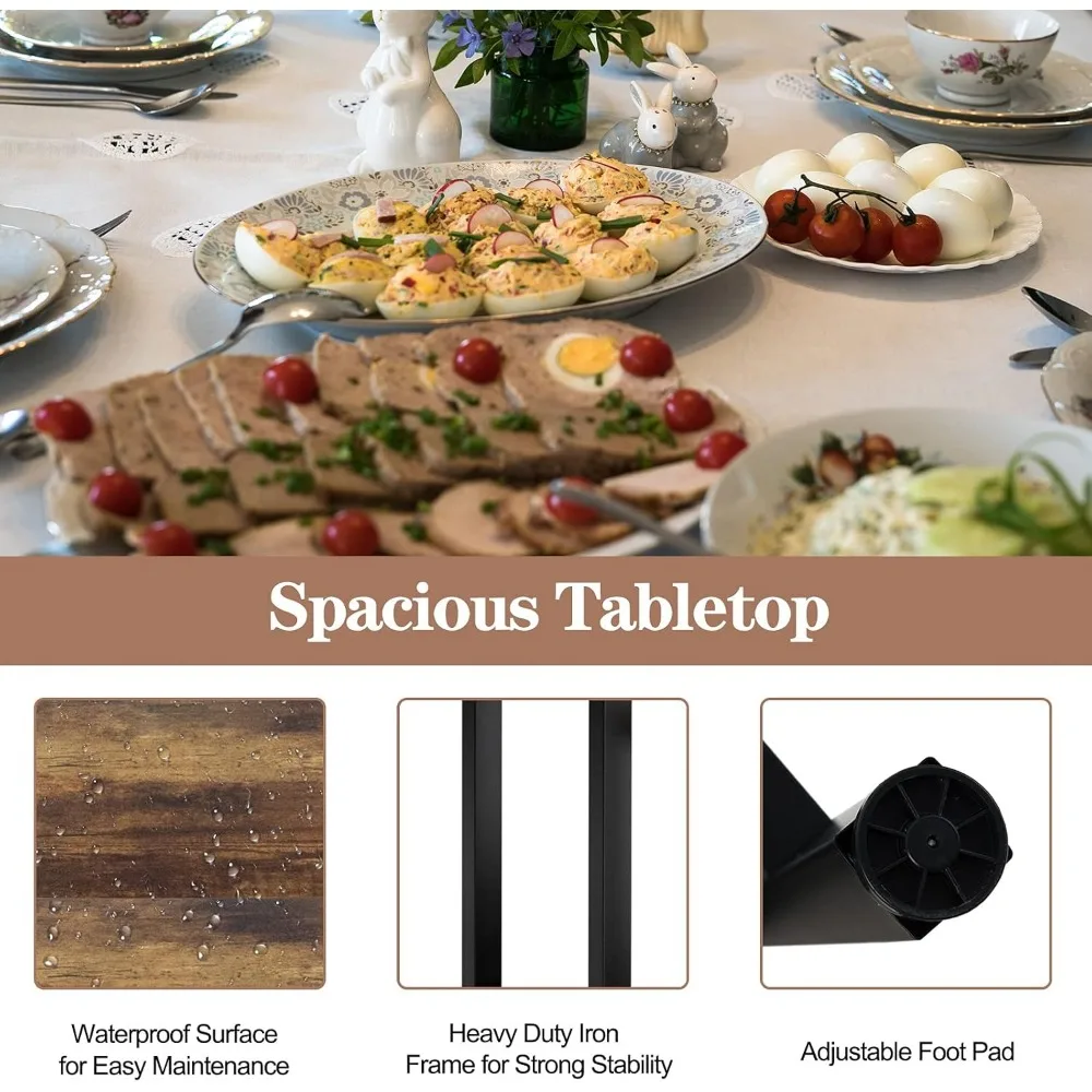 39.5 High Bar Table Set with 2 x 28 Stools, Counter Height Dining, Backless Chairs for Pub Style Dining