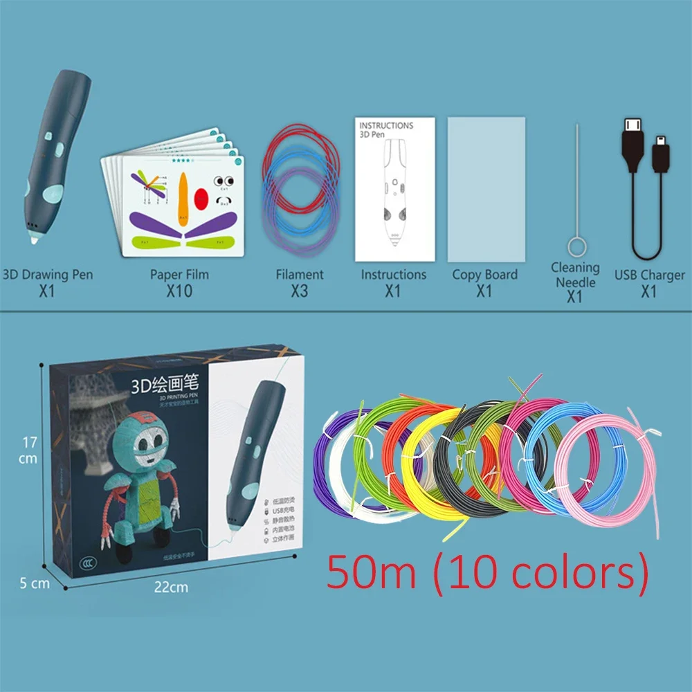 Regalo! Penna da stampa 3D per bambini Wireless a bassa temperatura PCL Doodle Arts Craft Drawing Graffiti Education Toy nuova vendita calda 2024