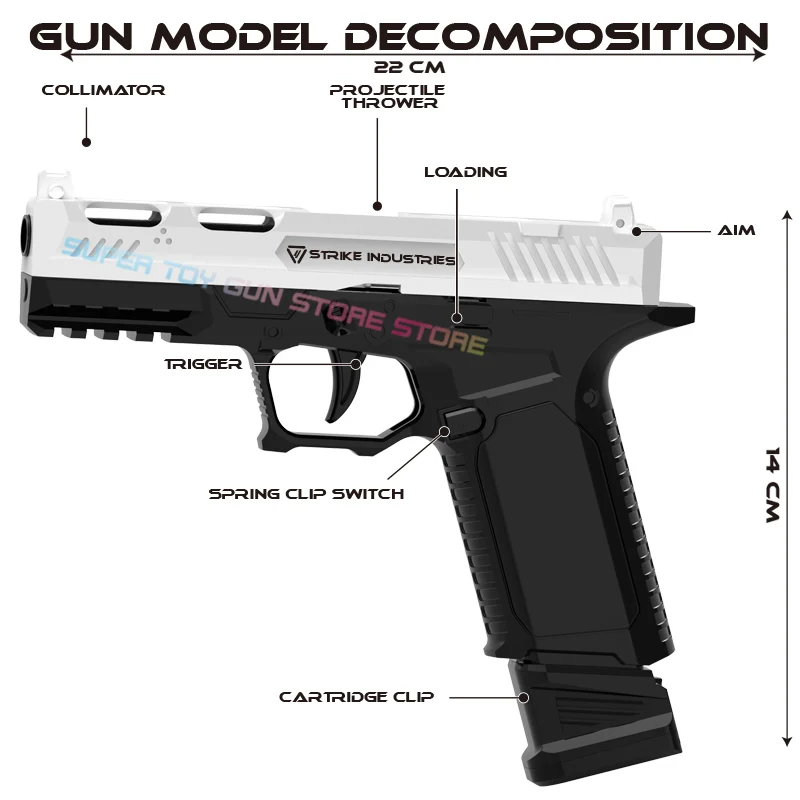 Sig17 Shell Ejceting Speelgoed Pistool Automatisch Continu Afvuren Eva Foam Blaster Outdoor Cs Schieten Wapens Pistool Voor Kinderen Cadeau