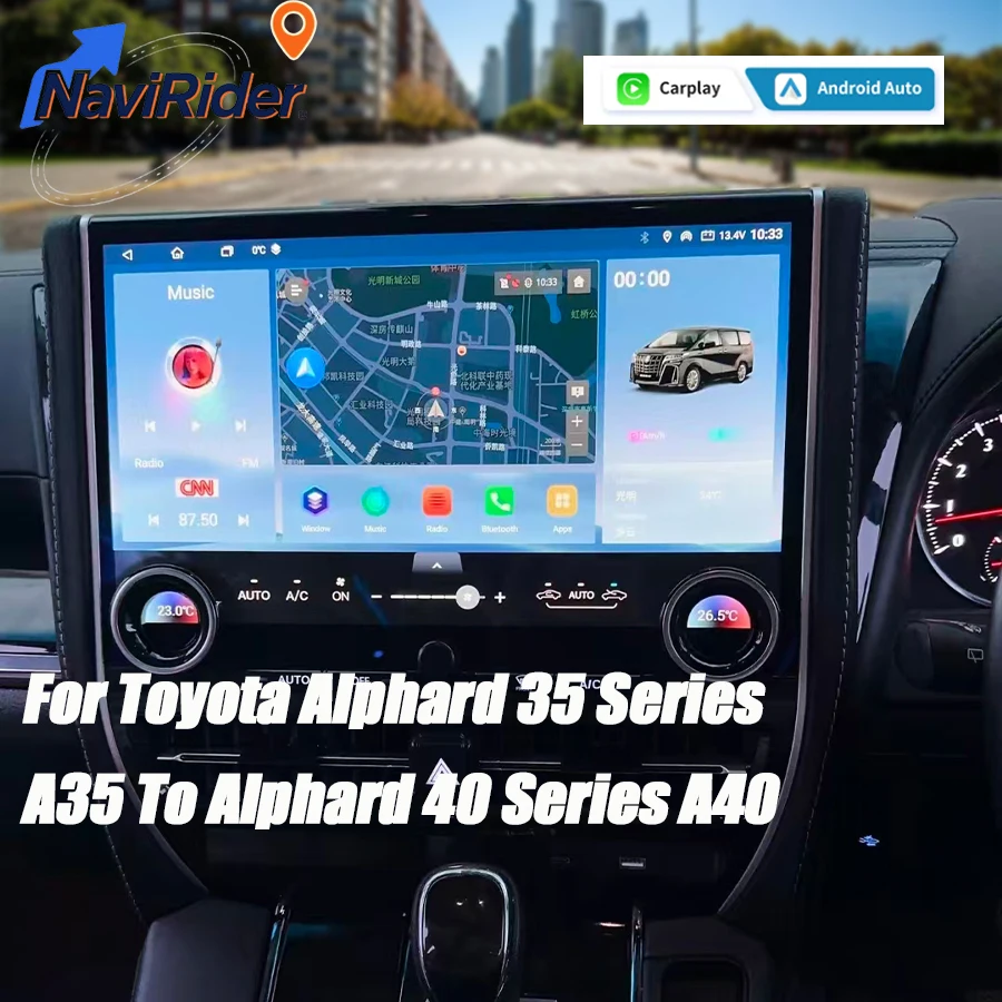 

15.6" Car Radio For Toyota Alphard 35 Series A35 To Alphard 40 Series A40 Multimedia Player Android Auto Carplay Car Radio GPS