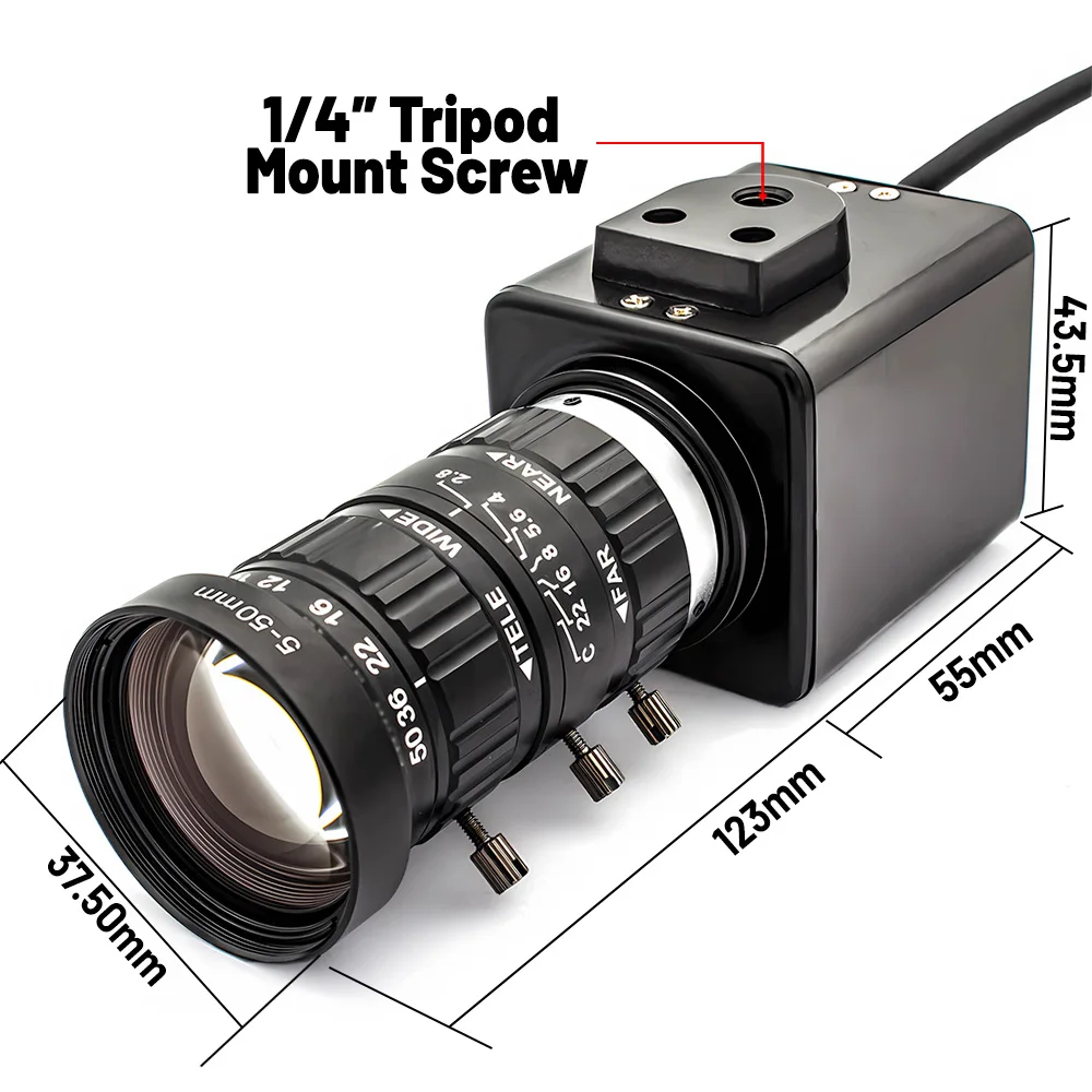 Ultral 4K USB3.0 Camera 1/1.8" Inch IMX678 Sensor 3840x2160 60FPS 10X Zoom Varifocal Lens Plug And Play UVC Support Video Live