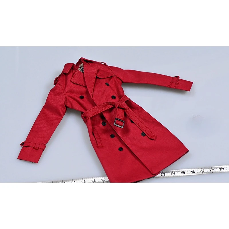 1/6 Scale Female Classic British Retro Long Windbreaker Jacket for 12inch Action Figures Tbl Body Dolls Accessory