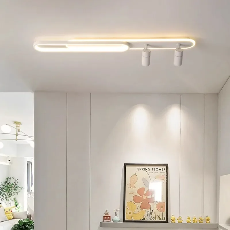 TechHPTrack Spotlights No Main Lights Living Room Wall Lamp Long Hallway Light Cloakroom LED Ceiling