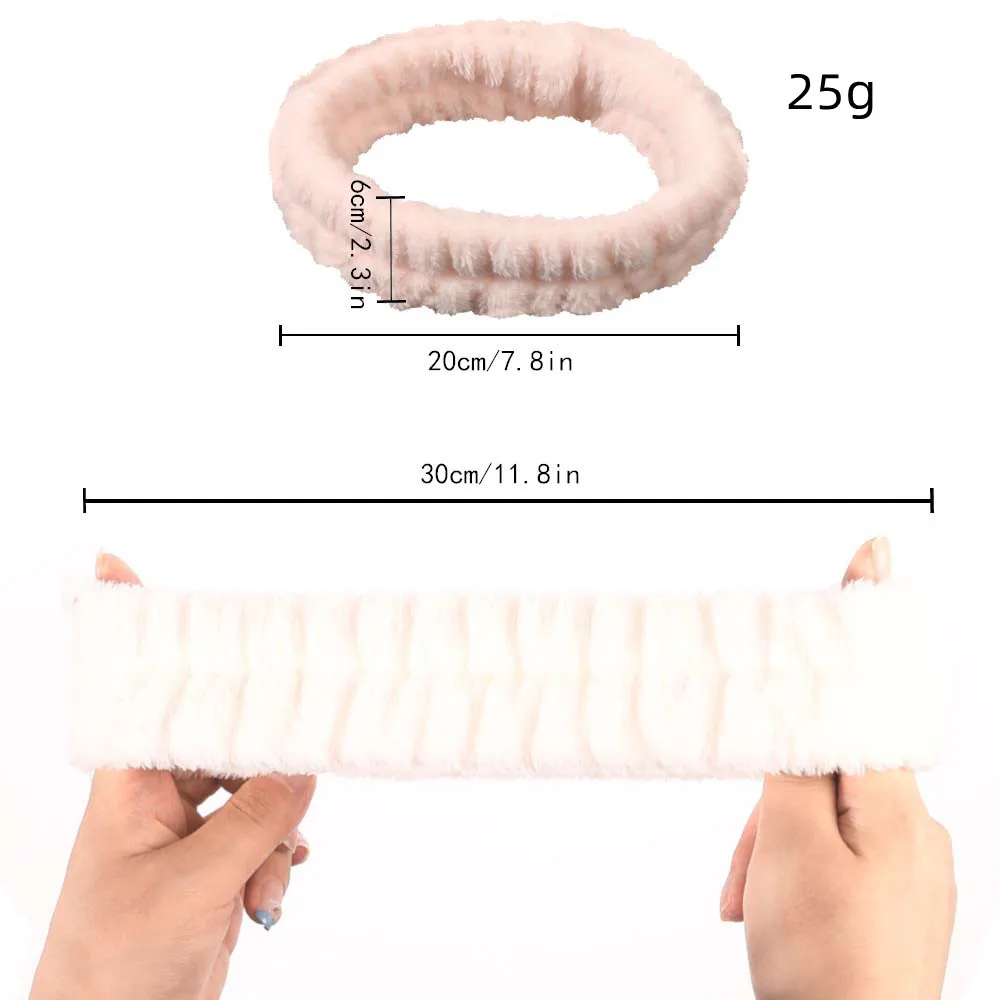 Neue Waschen Gesicht Stirnbänder Für Frauen Korallen Fleece Haar Bands Wasserdichte Bands Saugfähigen Armbänder Kopf Band Haar Zubehör Set – Detail 8