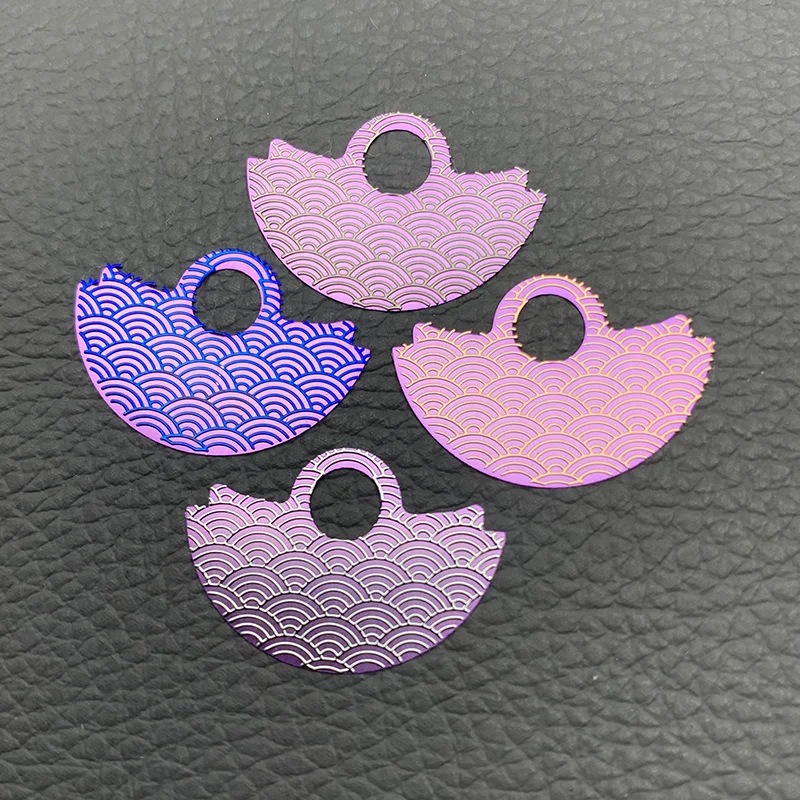 Purple Automatic Hammer Rotor Patch and UP Sticker Fit NH35 NH36 4R 7S Movement Oscillating Weight Rotor Patch Guard Parts Gifts