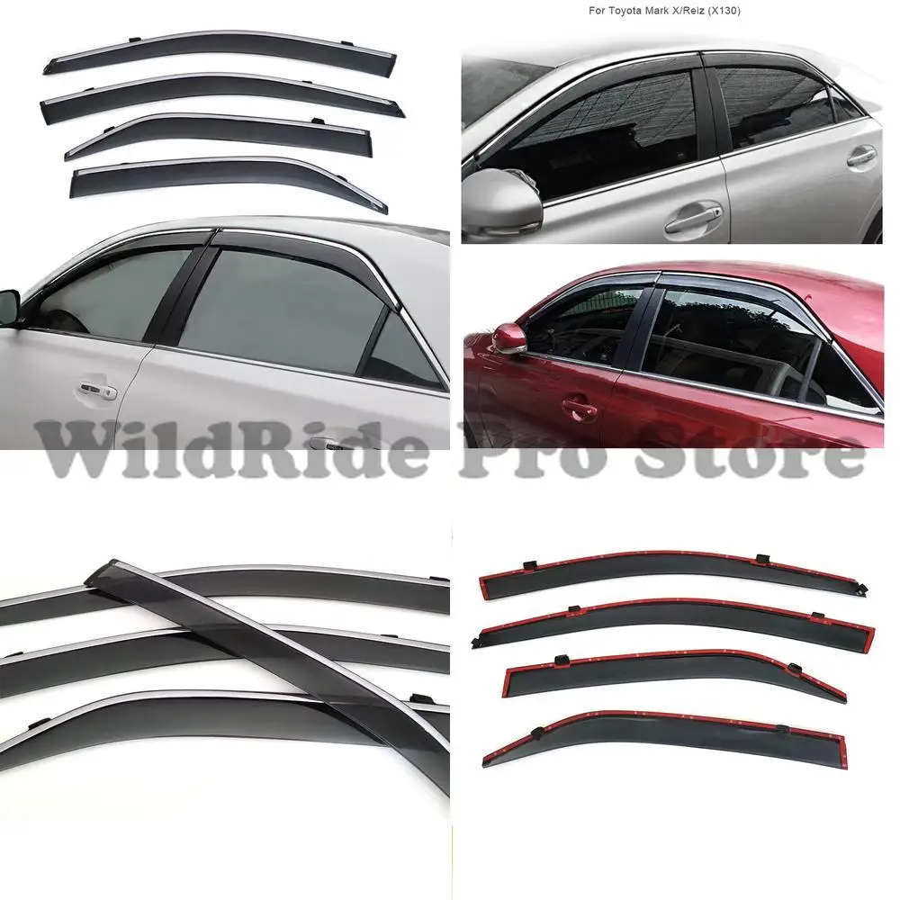 1 set specifically designed for Toyota 2010 2019 Reiz rain visors Toyota Mark X Reiz injection molded thickened rain guards