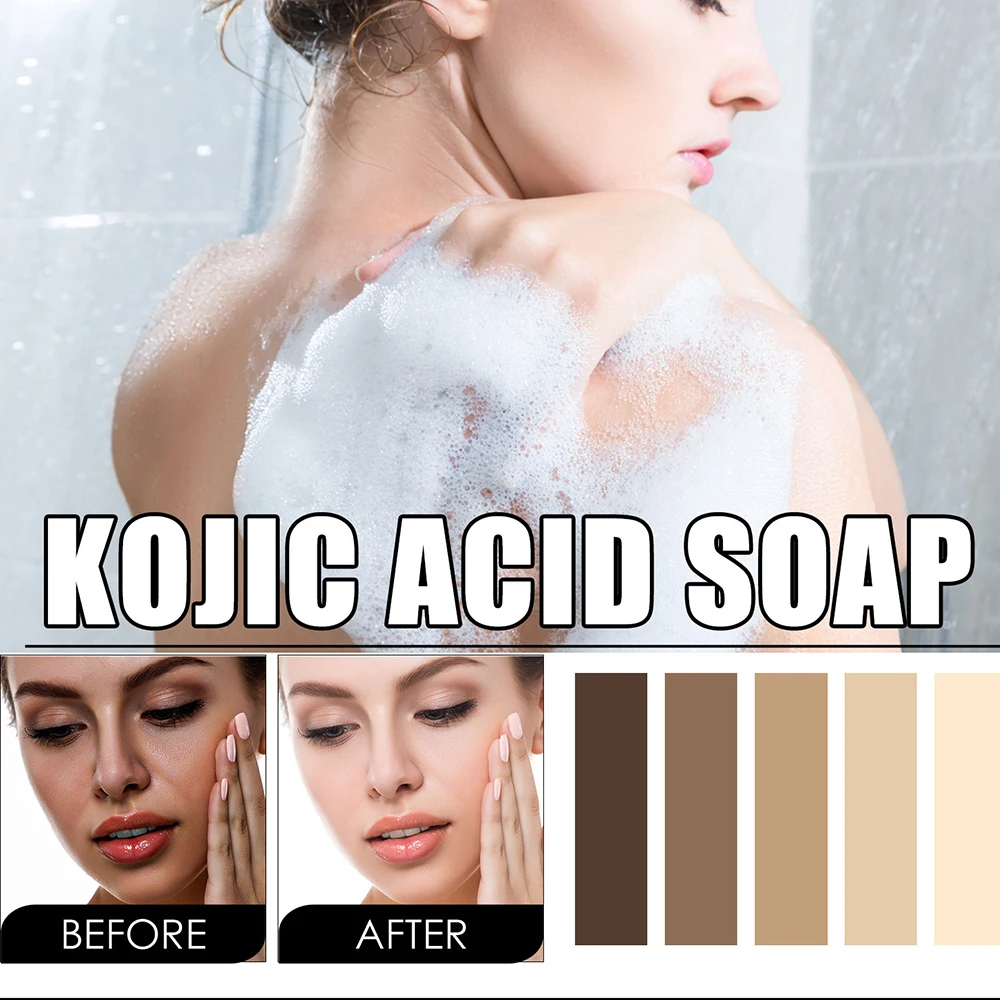 Kojic Acid Soap Handmade Whitening Soap Skin Lightening Whitening Soap Skin Care Deep Cleaning Brighten Skin 100g