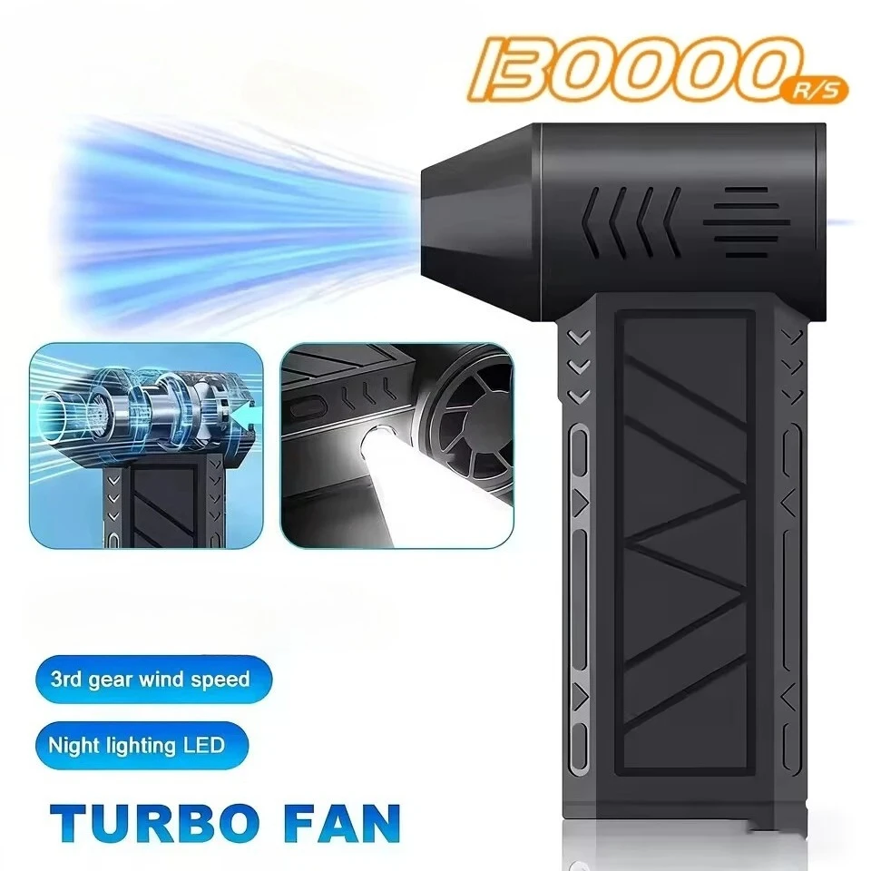 Turbo Jet Blower 130000RPM Powerful Air Blower Brushless Motor Turbo Fan Jet Fan Cleaning Air Duster Blower Air Puissant Too