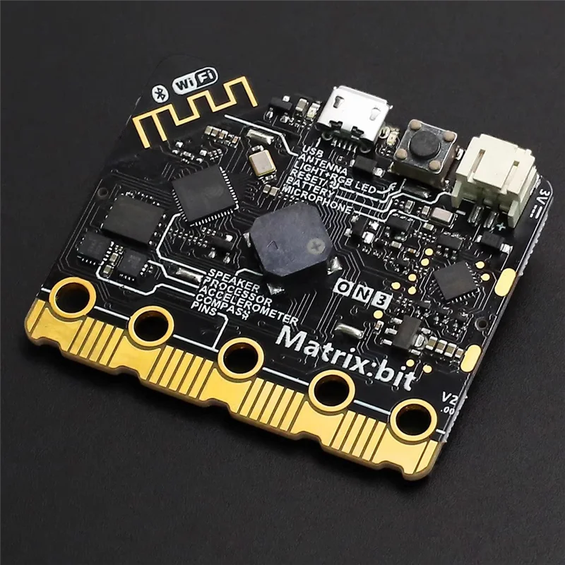 B47C Matrix:Bit Development Board ESP32 0,96 Inch OLED 2.4G Radio/WIFI/BLE Bluetooth C++/Python/Mind+Grafische Programmering